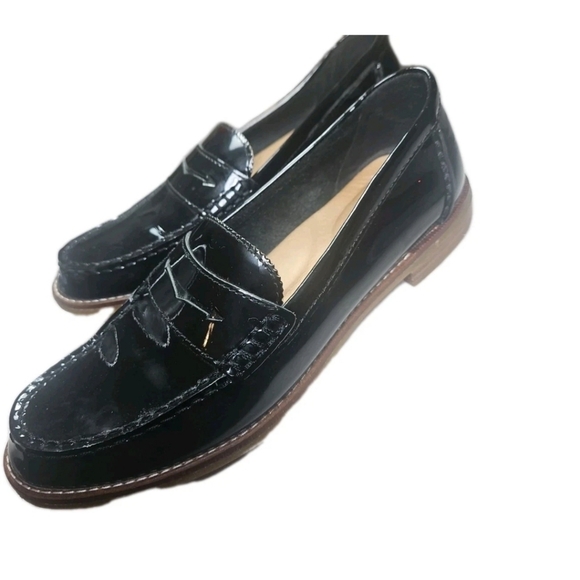 Sperry 7.5M Women Blk Patent Leather Chunky Winsor Penny Loafer Y2K Barbie[6D main image 14